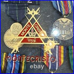 Set Of US Navy Metals In Display Case Set Of US Navy Metals In Display Case
