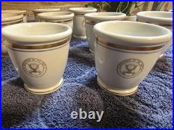 Set of 10 Vintage Department Of The Navy 3 Footed Sherbet Cup by Walker China