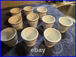 Set of 10 Vintage Department Of The Navy 3 Footed Sherbet Cup by Walker China