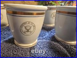 Set of 10 Vintage Department Of The Navy 3 Footed Sherbet Cup by Walker China