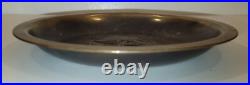 Solid Brass Medallion Tray of the USS ESSEX Ships Motto 1940-50s Naval History
