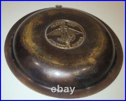 Solid Brass Medallion Tray of the USS ESSEX Ships Motto E NAVIBUS PUGNISSIMA