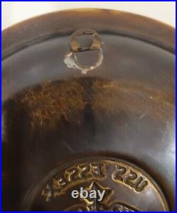 Solid Brass Medallion Tray of the USS ESSEX Ships Motto E NAVIBUS PUGNISSIMA