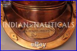 Solid Copper and Brass U. S Navy Mark V Full Size Diving Diver Helmet Boston Mass