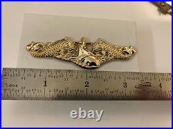 Ssn-688 Los Angeles Class Custom Engraved/numbered Gold Submarine Insignia #20