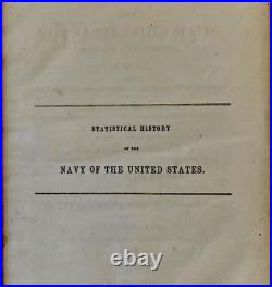 Statistical Report Of THE NAVY OF UNITED STATES, 1775 TO 1853