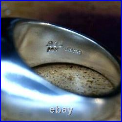 Stunning 14k Solid Gold & Sterling Silver U. S. Navy SEAL Ring Trident Size 11