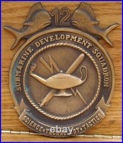 Submarine Development Squadron 12 Vintage Metal Plaque 7 X 6 1.70 lbs
