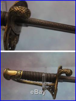 Super Rare 1852 Very Rare Antique Civil War Sword Officers M1852 Navy USN CSA