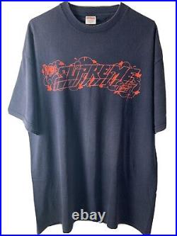 Supreme Vintage tee 2003 T-shirts Navy Made In USA Large XL