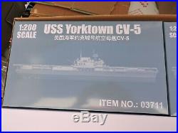 TRUMPETER 1/200th SCALE U. S. NAVY USS YORKTOWN CV- 5 MODEL KIT # 03711