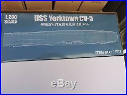 TRUMPETER 1/200th SCALE U. S. NAVY USS YORKTOWN CV- 5 MODEL KIT # 03711