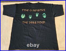 TYPE O NEGATIVE October Rust VINTAGE 1996 Shirt XL Blue Grape MINT The Drab Four