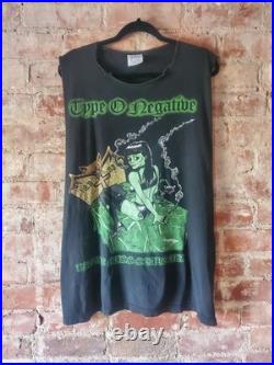 TYPE O NEGATIVE vintage 90S thrashed Grail tee size XL100% Fdbk