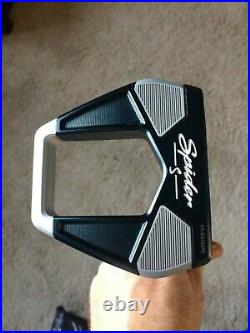 Taylormade Spider S Navy Single Bend 34 Putter Superstroke Pistol GTR 1.0. NEW