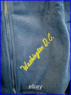 The United States of America President Seal & D. C. Zip Fleece Jacket EMB Navy