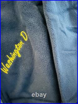 The United States of America President Seal & D. C. Zip Fleece Jacket EMB Navy