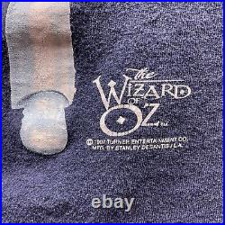 The Wizard of Oz Mens L Tin Man Oil Can Stanley Desantis Navy Blue Tee Shirt Vtg