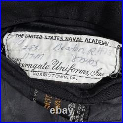 Thorngate US Naval Academy Mess Dress Jacket Mens 40 Black Wool Uniform Named