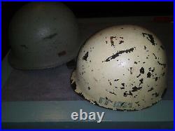 U. S. NAVY STEEL Helmet with Liner & Strap. INFANTRY TYPE 1 U. S. S. GRAY SALVAGE