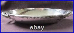 U S NAVY Silverplate Open Serving Bowl with Handles Anchor USN Monogram 1942 G