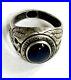 U-S-Naval-Forces-Ring-United-States-Navy-Sterling-Silver-Blue-Stone-184g-Sz-10-01-kehx