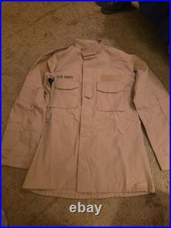 U. S. Navy 2POC Coat Size XX Large-Regular Flame-Resistant Khaki Blouse USN