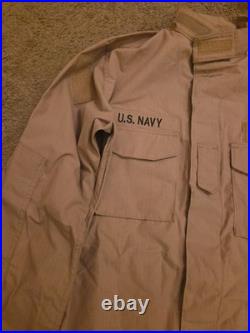 U. S. Navy 2POC Coat Size XX Large-Regular Flame-Resistant Khaki Blouse USN