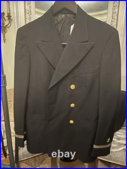 U. S. Navy Admiral Jacket Size 40 Large with Speech Note Cards