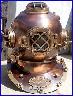 U. S Navy Antique Diving Helmet Mark V Deep Sea Divers Helmet Vintage Replica 18