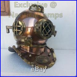 U S Navy Antique Marine Boston Divers Mark V Vintage Deep Sea Diving Helmet