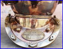 U S Navy Antique Mark V Scuba Deep Water Diving Divers Helmet Full Size 18