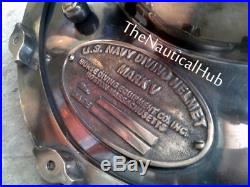 U. S Navy Antique Replica Diving Helmet Mark V Deep Sca Divers Helmet Vintage 18