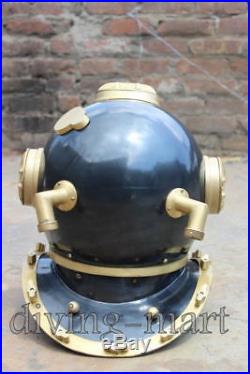 U-S-Navy Antiques-Mark-V-Diving-Divers-Helmet-Solid-Steel-amp-Brass-Full-Size