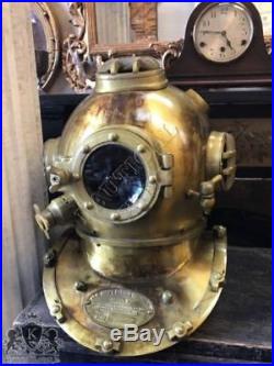 U S Navy Boston Sea Scuba Diving Helmet Mark V Divers Marine Helmet Vintage 18