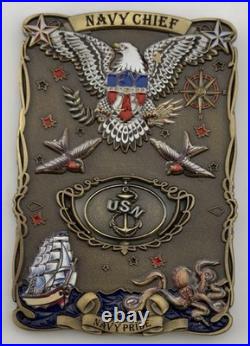 U. S. Navy CPO Class 129 Pensacola Chiefs FY-23 Spinner Challenge Coin