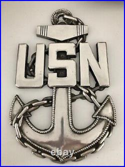 U. S. Navy Chief Anchor Large 16 x 10.5 Aluminum