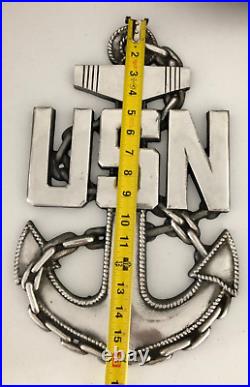 U. S. Navy Chief Anchor Large 16 x 10.5 Aluminum