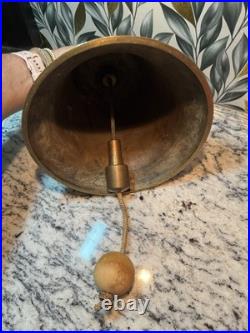 U. S Navy Commemorative Brass Bell 1949-1973 Engraved service Record, Stand, COA