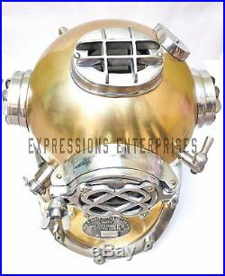 U. S Navy Diving Helmet, Deep Sea Divers Hat Vintage Scuba Mark V Decorative Mode