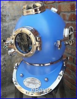 U. S Navy Diving Helmet Mark V Deep Sea Divers Helmet Vintage Replica Antique 18