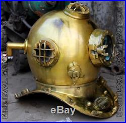 U. S Navy Diving Helmet Mark V Deep Sea Divers Helmet Vintage Replica Sea 18