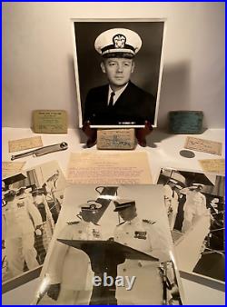 U. S. Navy Dog Tag Bosun Pipe Photos & ID Commander James Preston Boyd Jr. USN