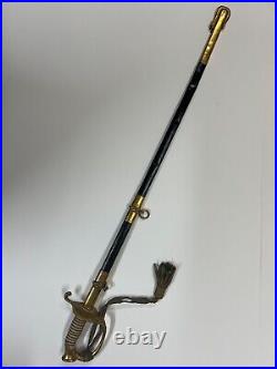 U. S. Navy M1852 Ceremonial Sword engraved John L. Sullivan and Scabbard U. S. Navy M1852 Ceremonial Sword engraved John L. Sullivan and Scabbard