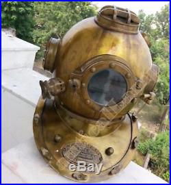 U. S Navy Mark V Real Antique Vintage Marine Diving Divers Helmet Gift