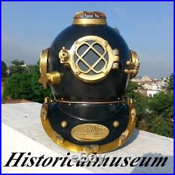 U. S Navy Mark V Scuba Antique Nautical Vintage Brass Diving Helmet