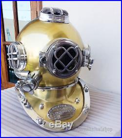 U. S Navy Mark V Sea Vintage old Diving Divers Helmet Scuba Decorative Replica