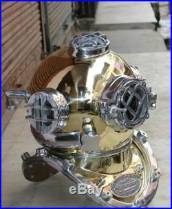 U. S Navy Mark V Vintage Design Brass Aluminium Diving Divers Vintage Helmet