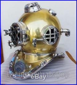 U. S Navy Mark V Vintage old Diving Divers Sea Helmet Scuba Decorative Replica