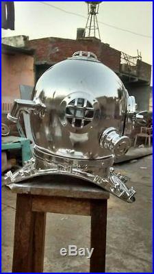 U. S Navy Mark V decorative natuical Solid Steel Diving Divers Helmet Full Size